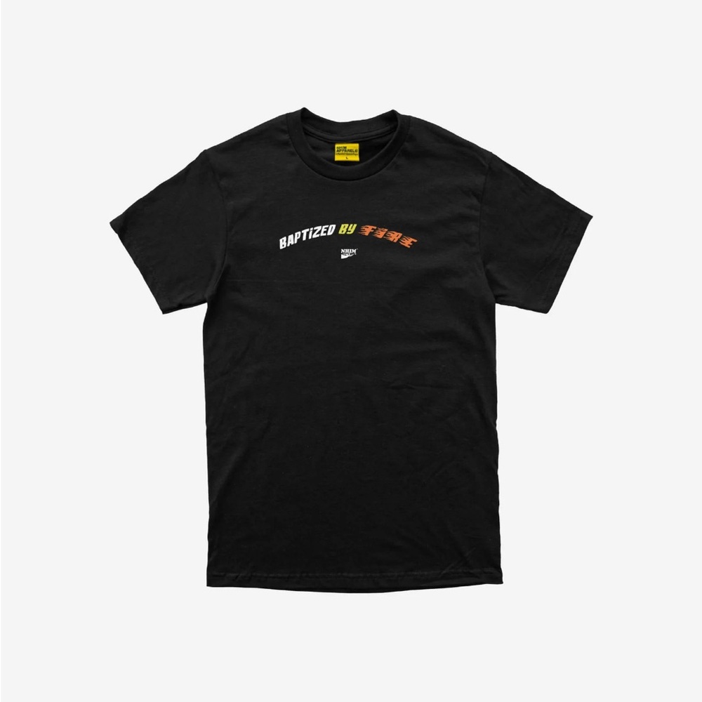 Baptized by‎ Fire Black Graphic Tee by NHIM Apparel NEW